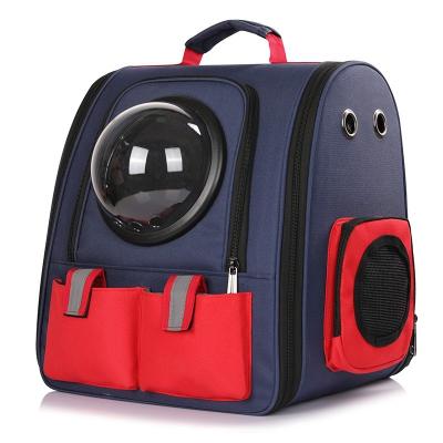 China Convenient Pet Carrier Backpack Shoulder Space Capsule Breathable Pet Bag Double Pet Carrier Bag For Dog for sale