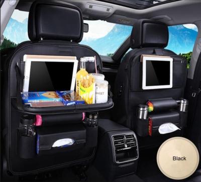 China 2021 New Arrival Eco-friendly PU Leather Car Back Seat Organizer For Universal Cars for sale