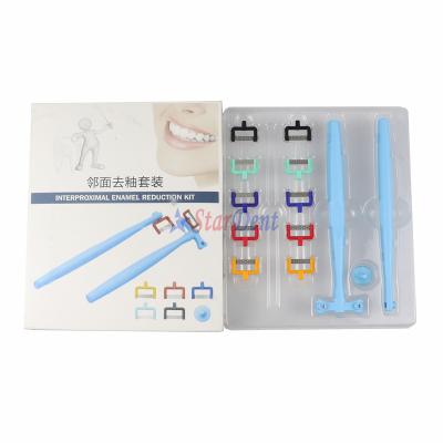 China Steel Dental Orthodontics Hands To Use Plastic Interproximal Enamel Removal Tools Interproximal Enamel Reduction Kit for sale