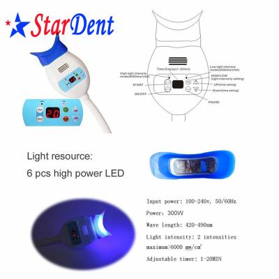 China Metal Dental Teeth Whitening Machine Desktop Install Teeth Whitening Machine With Led Lamp Light Laser for sale