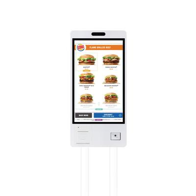 China Shopping Mall 15.6 21.5 Inch Android Touch Screen Order Payment Advertising Display Screen Kiosk Self Service Checkout Kiosk for sale