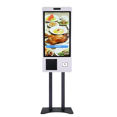 China Shopping mall 15.6, 21.5, 23.8 inch self service payment customized checkout ordering kiosk with NFC card reader, barcode scanner, printer for sale