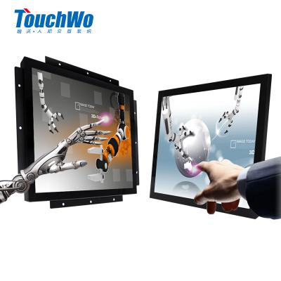 China Metal Case + Factory Wholesale 10 12 15 15.6 17 Tempered Glass Panel 19 Inch Industrial PC Touch Screen LCD Monitor for sale