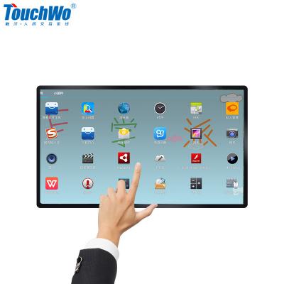 China Metal Case + Tempered Glass Interactive Flat Panel HD LED Touch Screen Panel 32 43 Inch Led Touch Monitor for sale