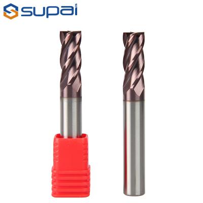 China 55 Hrc Carbide Flat End Mill Voor het verwerken van legering Grootte 1-20mm Lengte 50-150mm Te koop