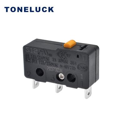 China Microswitch instant service key 3 terminal 5A 30VDC 125V 250VAC S12AAF200-S01 for sale