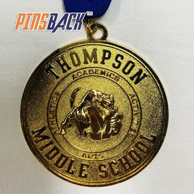 China Factory Wholesale Europe 3D Medal Custom Made Your Own Logo Zinc Alloy Die Hit School Medals And Trophies Winner Working Award for sale