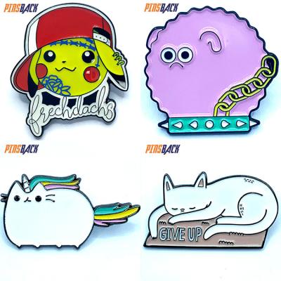 China China Custom Lapel Pins Die Casting Customized Enamel Pins Soft Enamel Rubber Clutches Hard Enamel Type For Lapel Pins for sale