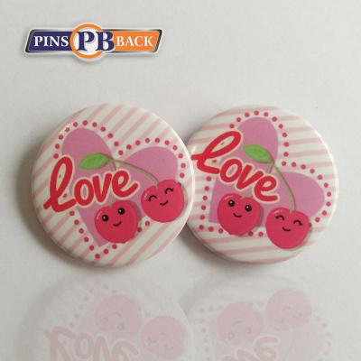 China Hot Selling Custom Decoration Button Badge For Your Lover As Gift Button Zinc Alloy Material Or Souvenir Cheap Metal Iron 30mm Pin for sale