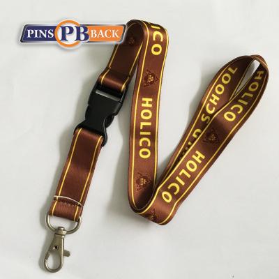 China China Custom Wholesale Single Face Manufacturer Customized Design Logo Lanyard Printing Brown Color Customized Size No Moq for sale