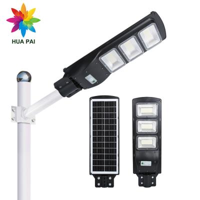 China ROAD HUAPAI Waterproof Ip65 Motion Sensor Integrated 30w 60w 90w 120w Outdoor All In One Solar LED Street Light for sale