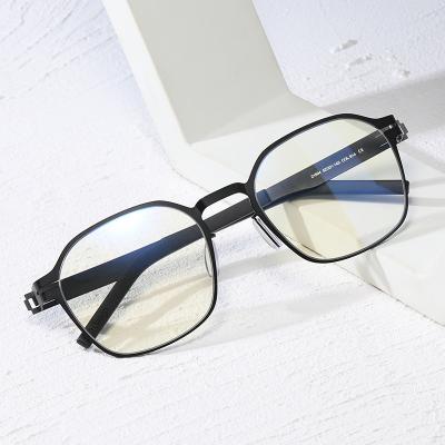 China Blue Light Blocking Glass Computer Glasses Female Frames Fashion Anti Business Men Eyewear Square Metal Optical Reading Glasses for sale