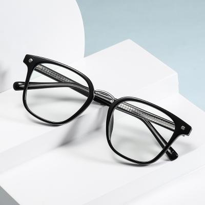 China Fashion Slim Wholesale Square CR39 Women Vintage TR90 Eyeglasses Anti Blue Light Blocking Reading Glasses For Men for sale