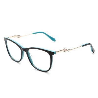 China New Design Optical Glasses Spectacle Acetate Cat Eye Men Fashion Optical Glasses Frames for sale