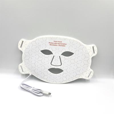 China 40*29.5cm LED Face Mask 4 Color Light Photon Acne Treatment Whitening Silicone Skin Care for sale