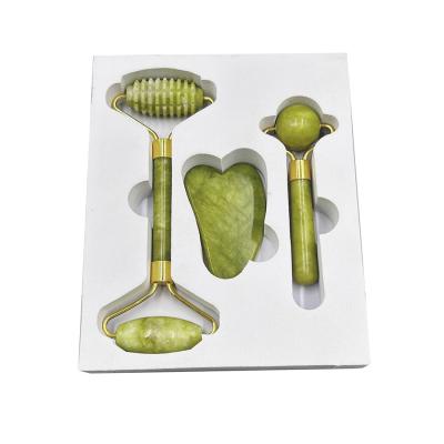 China Facial Beauty Custom Logo Gua Sha Set and Jade Roller for Face Healthcare Massage for sale