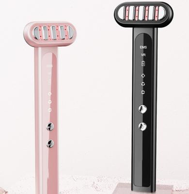 China Electric Face Eye Neck Massager Wand with Ems Vibrating Technology and Red Light Therapy for sale