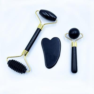 China Natural Xiuyan Jade Roller and Gua Sha Durable Face Healthcare Massage Roller Waterproof for sale