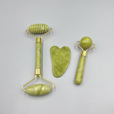 China 100% Natural Jade Stone OEM/ODM Thermal Therapy Massage Bed Jade Roller Y Gua Sha for sale