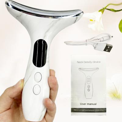 China Electric Neck Massage Device with Anti-Aging Function 3 in 1 Facial and Eye Massager for sale