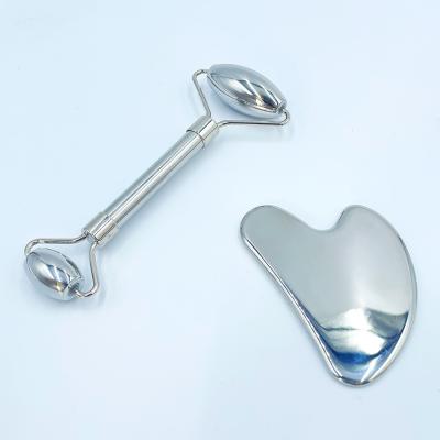 China Custom Logo Green Stainless Steel Gua Sha Tool for Facial and Body Lymphatic Drainage for sale