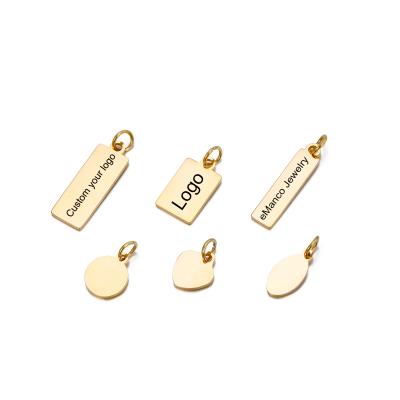 China Fashionable Hot Selling Amazon Stainless Steel Blank Stamping Word Message Tags Pendants Flat Round Charms For DIY Jewelry Making for sale