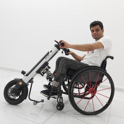 China MIJO unisex hand carry 36v ah electric handcycle 350w 12 electric handbike ah tie manual wheelchair for elderly for sale