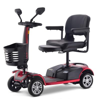 China Four Wheels Mobility Scooters 2021 Unisex Cheap Aluminum Lithium Powered Wheelchair for sale