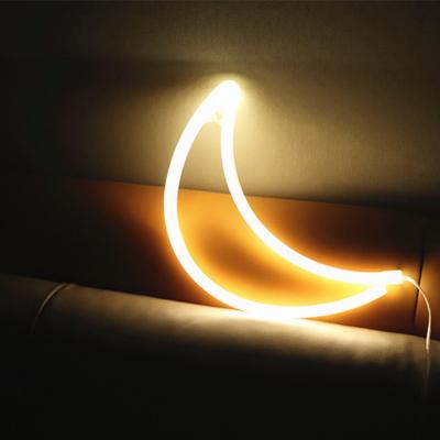 China Neon Lights Moon Led Neon Sign With Stand Light Kids Room Decor Star Wonderful Body Usb And Battery Operated No Heat Table Decorate Parties for sale