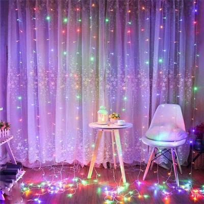 China Hot Sale 304L LED Curtain Light Curtain Light with 8 Modes Window Lighting Twinkle Fairy for Wedding Party Bedroom for sale