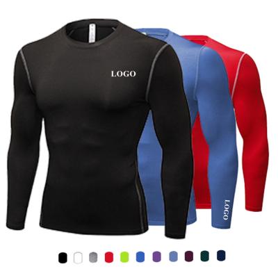 China Breathable Custom High Elasticity Sports Clothing Bodybuilding Fitness Shirt Quick Dry Active Long Sleeve Workout Clothing Men for sale