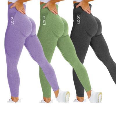 China 2022 Hot Selling Soft Stretchy Seamless Yoga Pants Breathable Butt Lift Womens Workout High Waist Leggings for sale