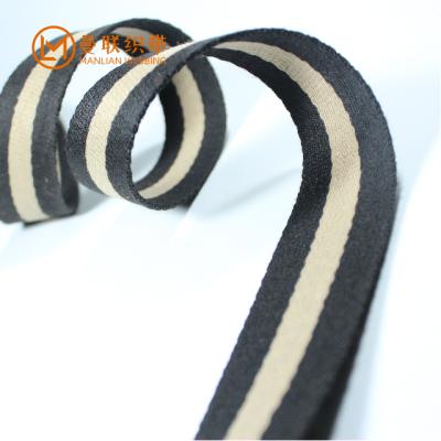 China Other webbing 32mm, 38mm pure cotton polyester solid color ribbon webbing thickened luggage yoga bag webbing for sale