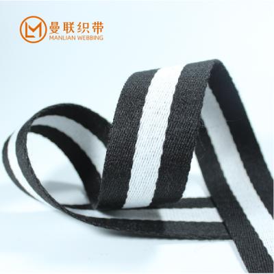 China High tenacity factory custom, 32mm 38mm polyester cotton three strap twill ribbon backpack strap for bags straps webband for sale