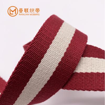 China Viable factory in stock 32mm 38mm 50mm polyester cotton webbing pp woven pattern single webbing straps webbing nylon webband for sale