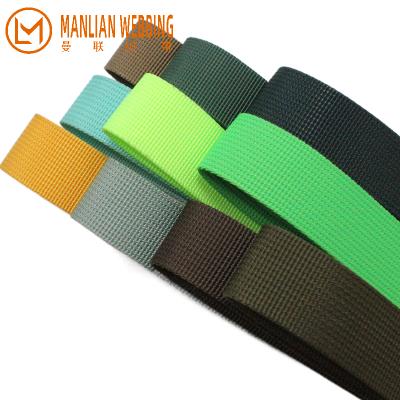 China Orange Low Tenacity High Moq Polyester Backpack Webbing Strap 1 Inch Nylon Webbing For Sandals Bag for sale