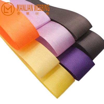 China Low moq high tenacity YELLOW polyester band polyester edge belt tape high quality custom woven nylon band polyester webbing webbing for sale