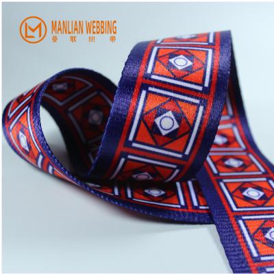 China High tenacity wholesale high quality multiple specifications custom printed webbing for bags sublimation webbing low moq for sale