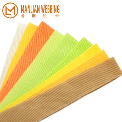 China Low moq viable factory sales polypropylene webbing strap yellow color ribbon satchel for sale for sale