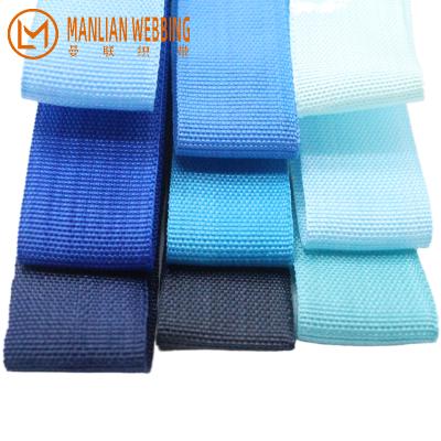 China High Tenacity BLUE PP Weave Webbing Tape Custom Woven Polypropylene Webbing Bags Straps PP Webbing for sale