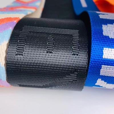 China High tenacity custom design 3d logo jacquard webbing ties polyester webbing belt for sale