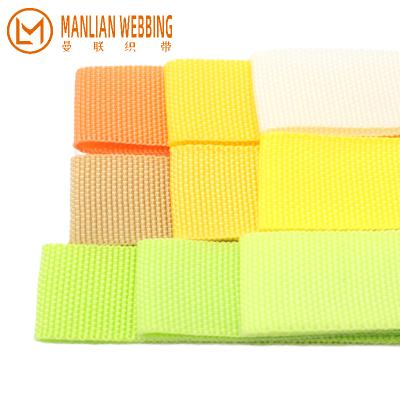 China Yellow low tenacity high moq polyester network filament edge webbing for bag strap/seat belt/military tape hemming for sale