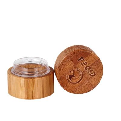 China 5g skin care cream bamboo cosmetic jar with lid engraved bamboo jars for good price cream cosmetic jar bamboo lid for sale