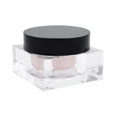 China Wholesale High Quality 30G 50G 75G Replaceable Square Cosmetic Jar Cream Jar For Cosmetic Packaging for sale