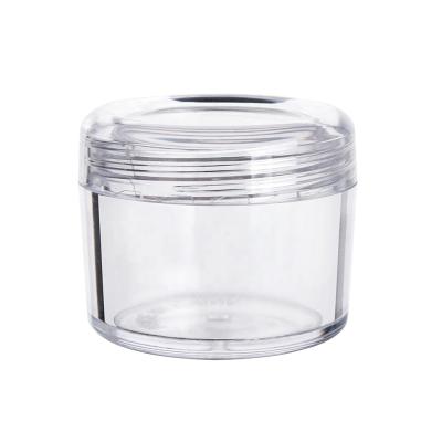 China Skin care 10g cream 15g 30g 50g 80g transparent round plastic cosmetic cream jar for sale