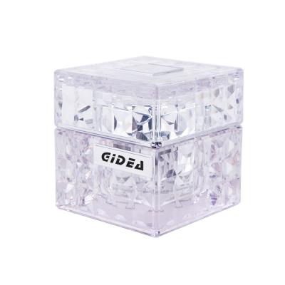 China Clear Plastic Shape Gold Color PETG Skin Care Cosmetic Packaging Container 50g 80g Square for sale