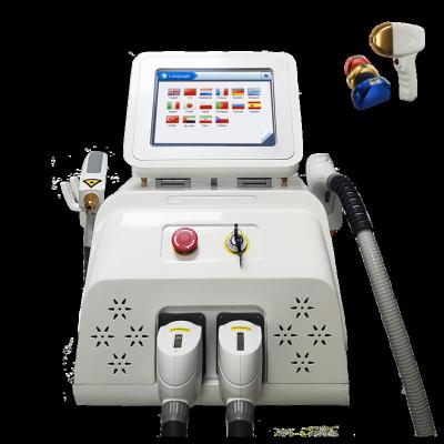 China Hair Removal 2 in 1 808nm Diode Laser Hair Removal + ND YAG Laser Tattoo Removal Machine for sale