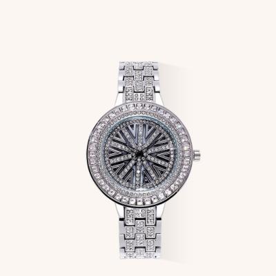 China Wholesale Water Resistant Women Alloy Watches Jewelry Set Full Diamond Quartz Wrist Watches Luxury for sale