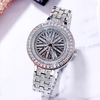 China Water Resistant Sister Watch Diamond Woman Wrist Watches Bling Ladies Dress Bracelet Case Alloy Quartz Watch for sale