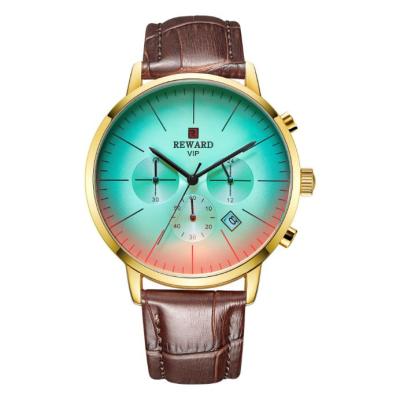 China Automatic Date Men Watches 5atm Japan Waterproof Quartz Stainless Steel Gift Sets Rainbow Color Wholesale Watch for sale